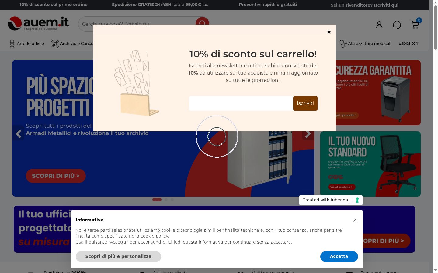 Screenshot tal-banner tal-kunsens muri qabel kwalunkwe interazzjoni