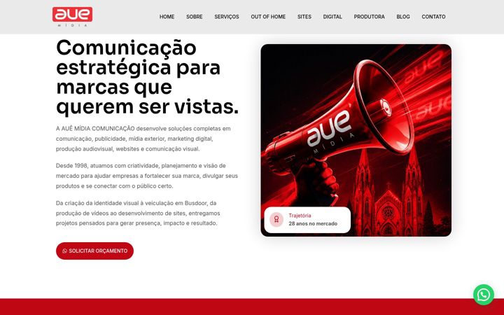 Screenshot of auemidia.com.br