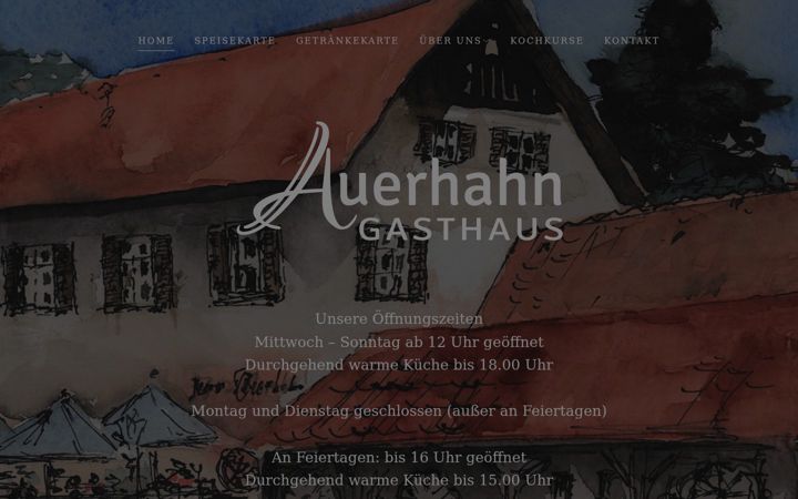 Screenshot of auerhahn-gasthaus.de