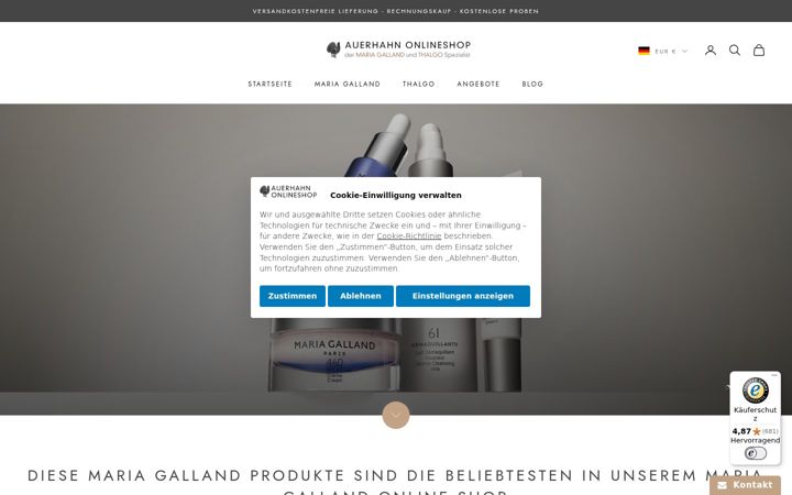 Képernyőkép: auerhahn-onlineshop.de