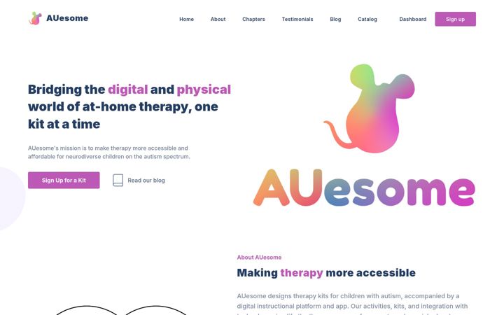 Screenshot of auesome.co