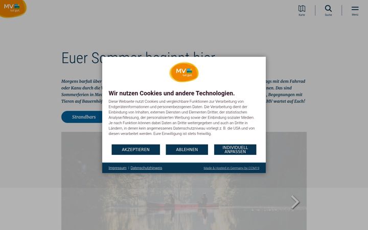 Screenshot of auf-nach-mv.de