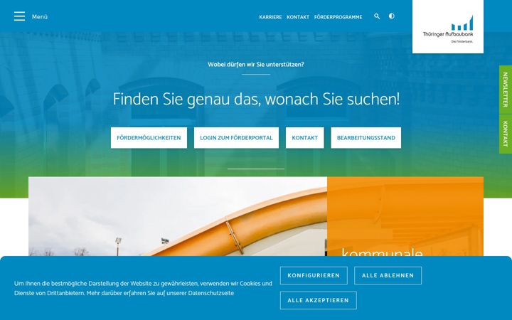 Skjámynd af aufbaubank.de