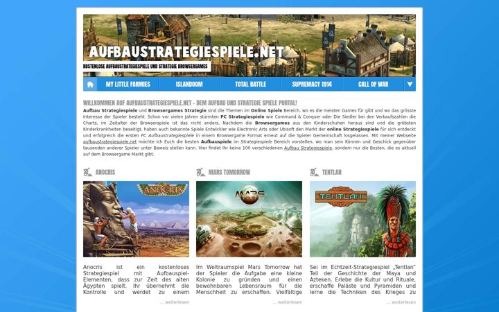Screenshot of aufbaustrategiespiele.net