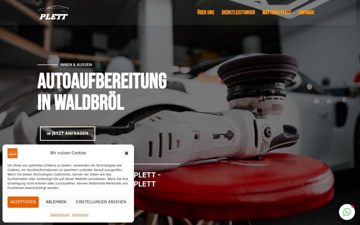 Screenshot of aufbereitung-plett.de