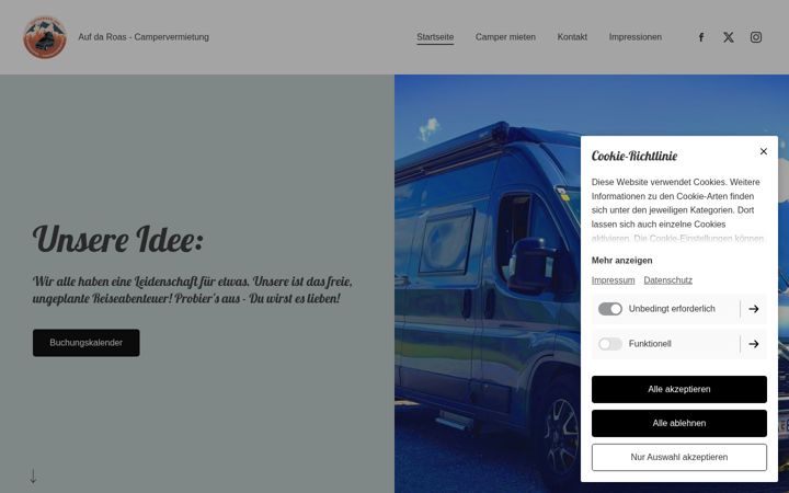Screenshot of aufdaroas.com