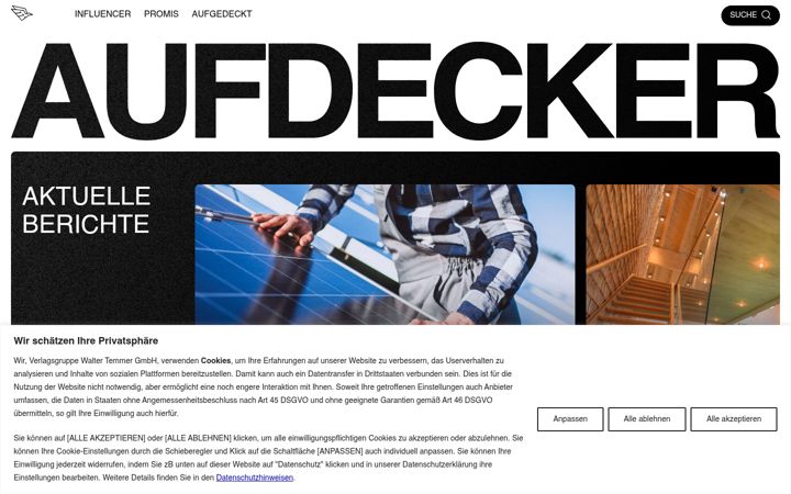 Snimka zaslona za aufdecker.com