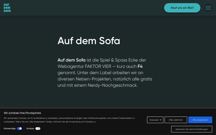 Screenshot of aufdemsofa.ch