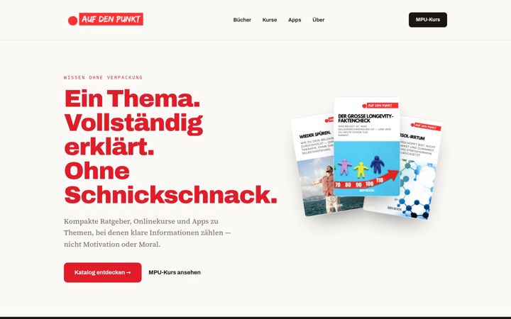 Screenshot of aufdenpunkt.info