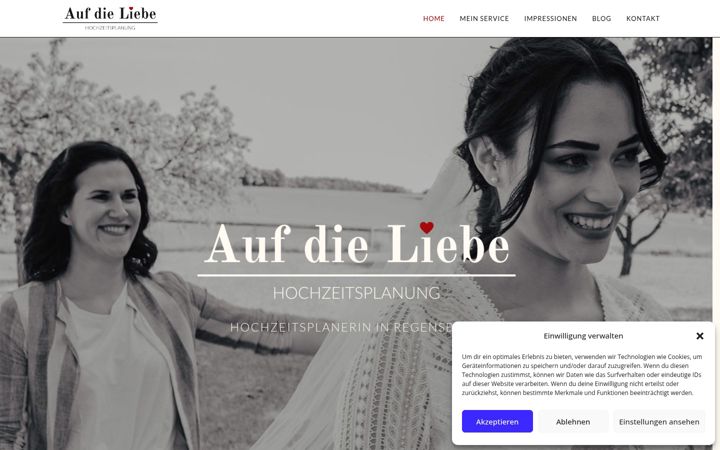Screenshot of aufdieliebe-hochzeiten.de