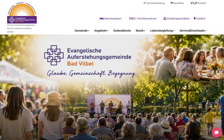 Screenshot ta' auferstehungsgemeinde-bad-vilbel.de