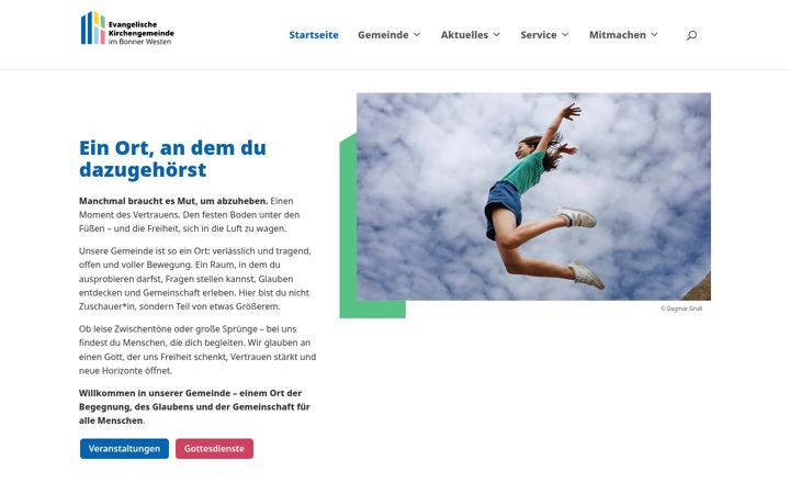 Screenshot ta' auferstehungskirche-bonn.de
