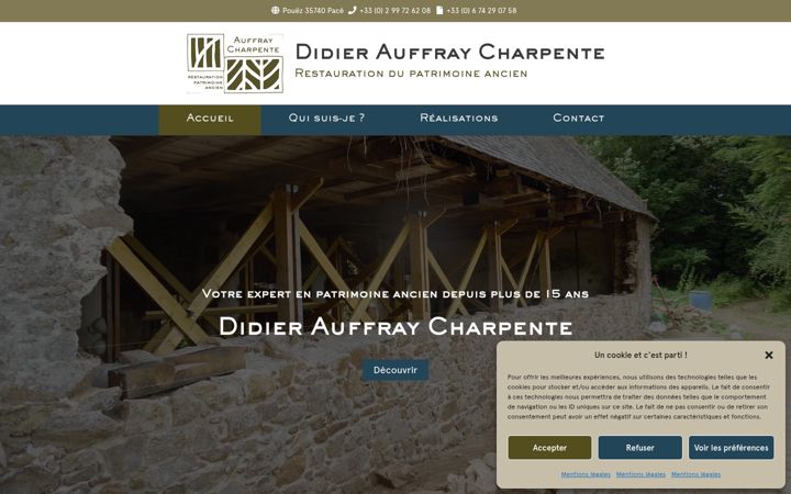 Screenshot of auffray-charpente.bzh