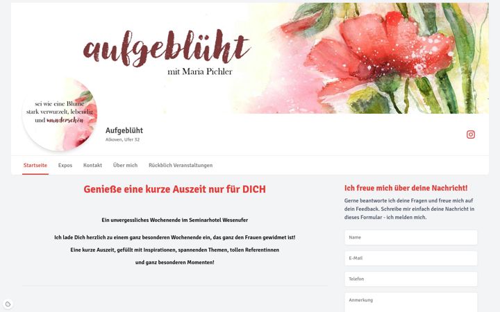 Screenshot of aufgeblueht-woman.at