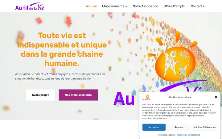 Screenshot di aufildelavie.fr