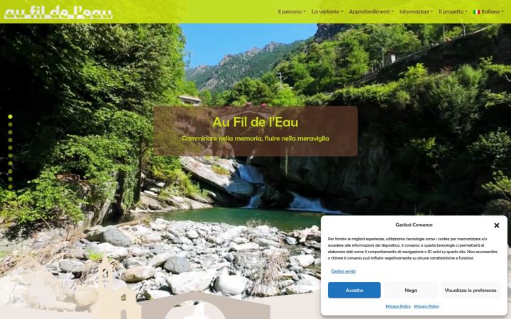 Screenshot of aufildeleau.vda.it