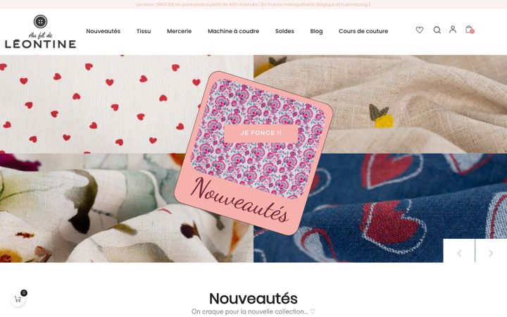Screenshot of aufildeleontine.com