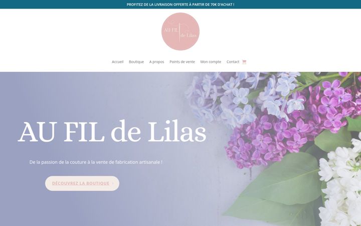 Screenshot di aufildelilas.fr