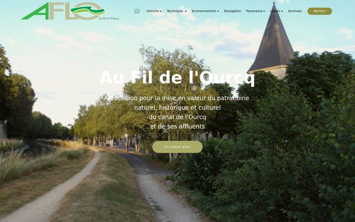 Screenshot of aufildelourcq.org