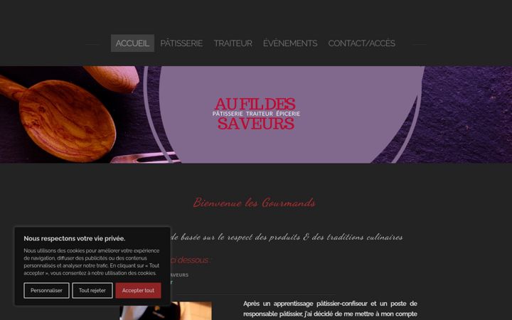 Screenshot of aufildessaveurs.ch