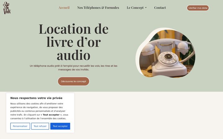 Screenshot of aufildesvoix.fr