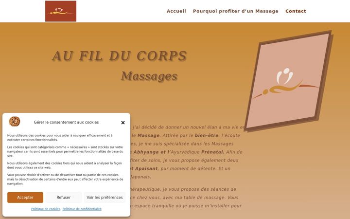 Screenshot of aufilducorps-massage.fr