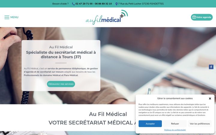 Screenshot of aufilmedical.fr