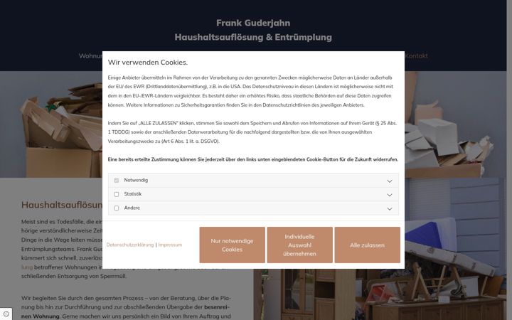Screenshot of aufloesung-haushalt-magdeburg.de