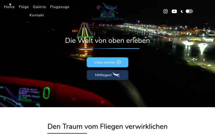 Screenshot of aufnahmen-von-oben.de