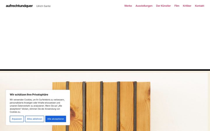 Screenshot of aufrechtundquer.eu