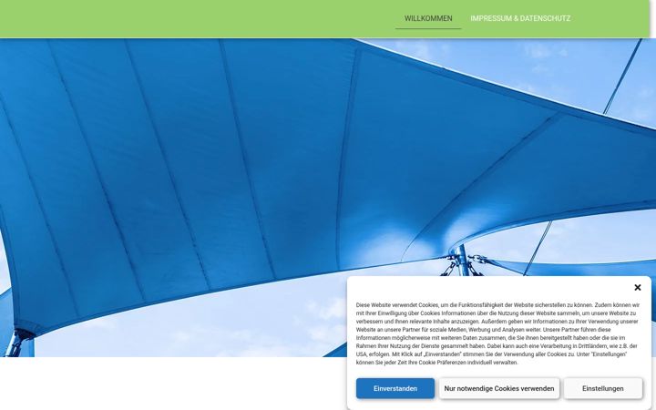 Screenshot of aufrollbaressonnensegel.de