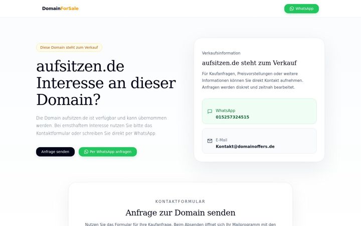 Screenshot of aufsitzen.de