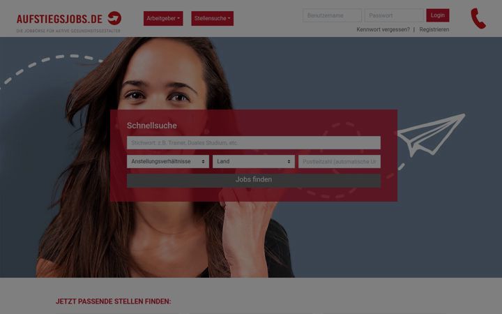 Screenshot of aufstiegsjobs.de
