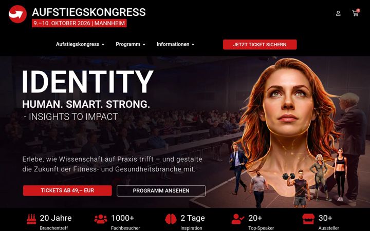 Snímek obrazovky aufstiegskongress.de