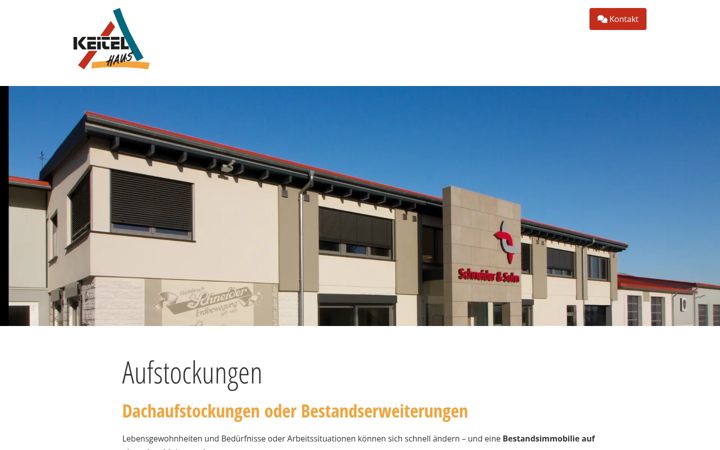 Screenshot of aufstockungen-keitel-haus.de