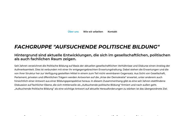 Screenshot of aufsuchende-politische-bildung.com