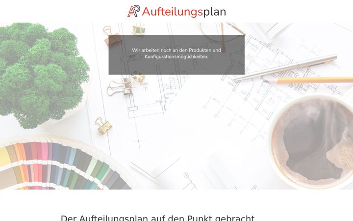 Screenshot of aufteilungsplan.de
