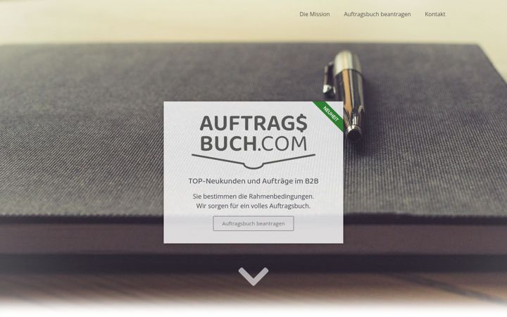 Snímek obrazovky auftragsbuch.com