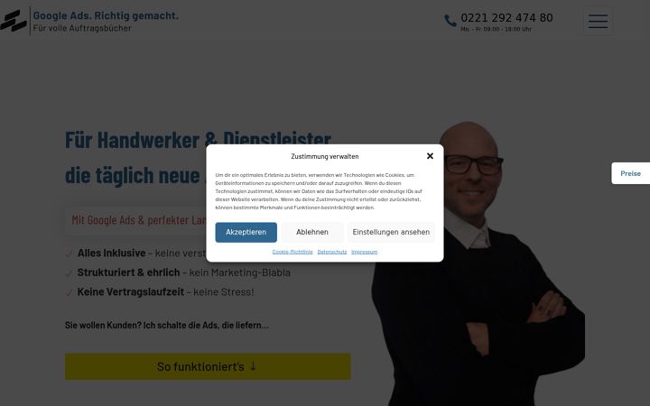 Screenshot of auftragspartner.de
