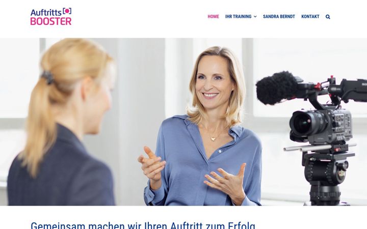 Screenshot von auftrittsbooster.de