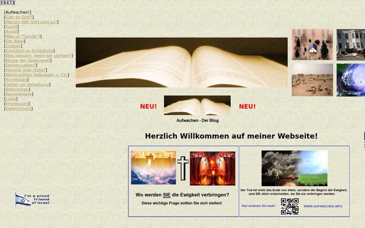 Screenshot of aufwachen.info