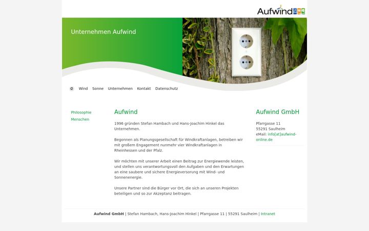 Screenshot of aufwind-online.de