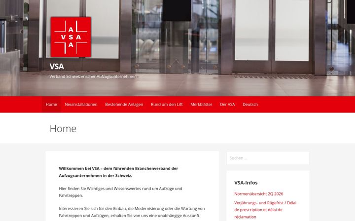 Screenshot of aufzuege.ch