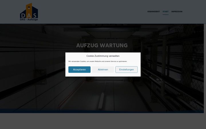 Screenshot of aufzug-berlin.de