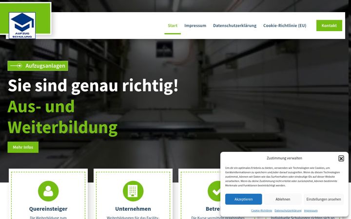 Screenshot του aufzug-schulung.de