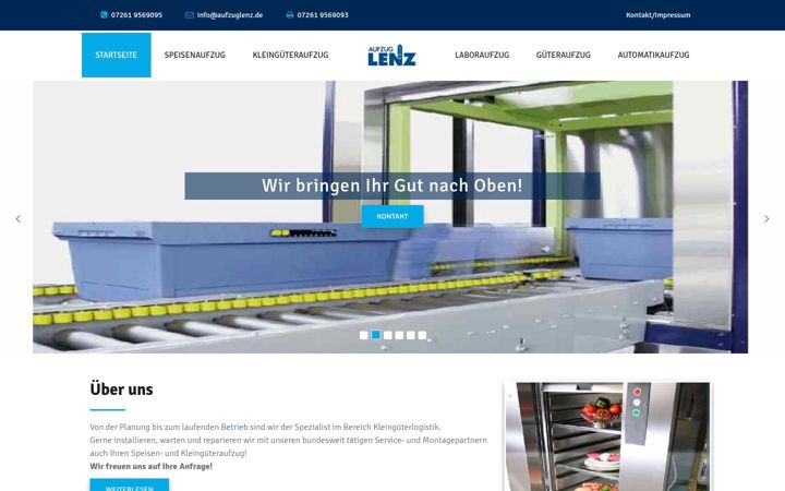 Screenshot of aufzuglenz.de