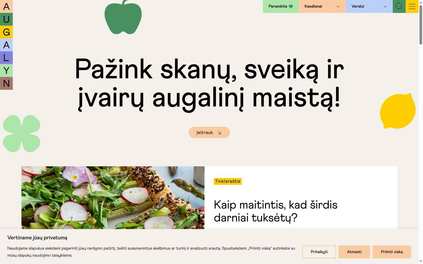 Képernyőkép a bármilyen interakció előtt megjelenő hozzájárulási bannerről