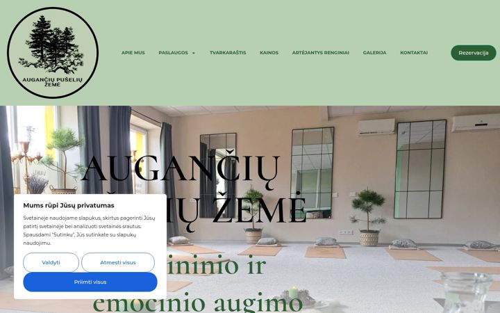 Screenshot of auganciupuseliuzeme.lt