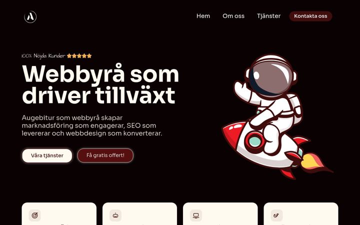 Kuvakaappaus sivustosta augebitur.com