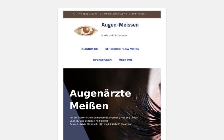 Kuvakaappaus sivustosta augen-meissen.de